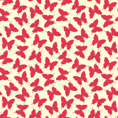Sorunsuz kırmızı kelebek deseni