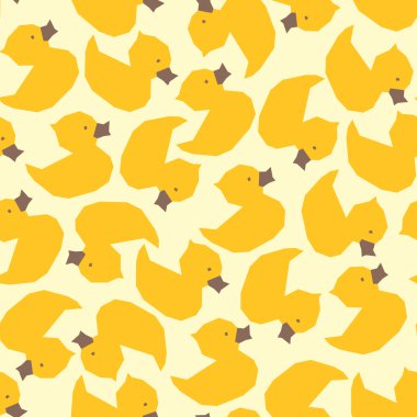 Çokgen desen sarı ördekler