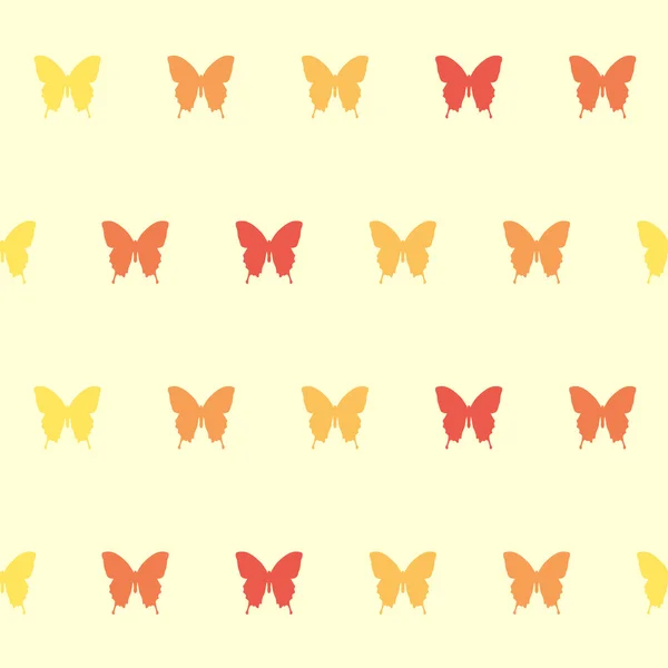 Patrón de mariposa de colores sin costuras — Vector de stock