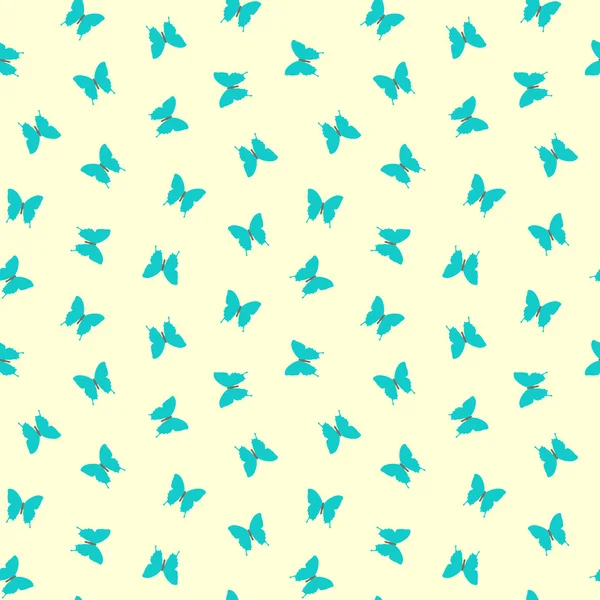 Bezešvé pretty modrý motýl vzorem — Stockový vektor