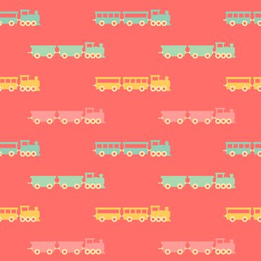 Vintage pembe tren desen