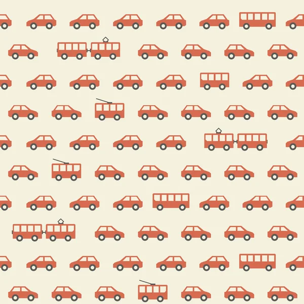 ビンテージ赤い車パターン — ストックベクタ