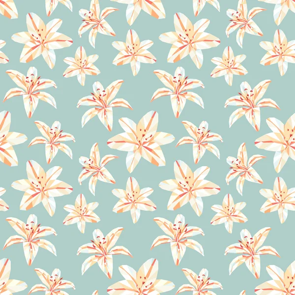 Vintage primavera colorido patrón de flores polígono — Vector de stock