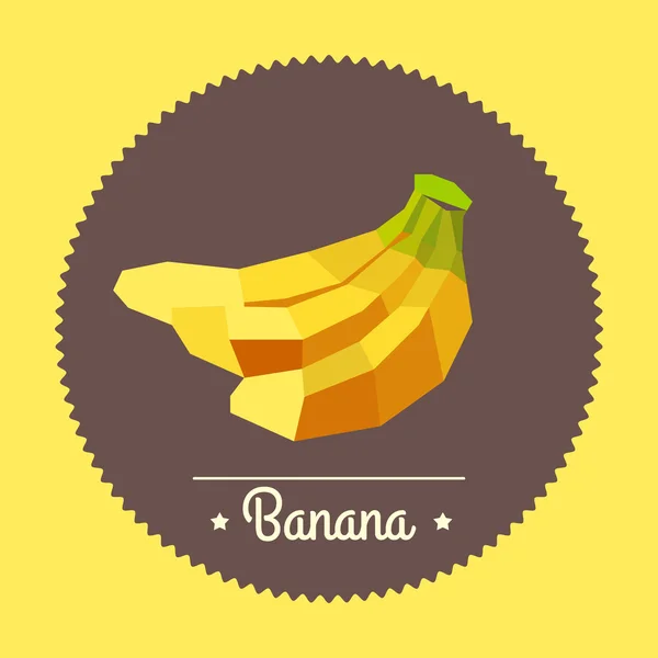 Vintage colorful banana illustration — Stock Vector