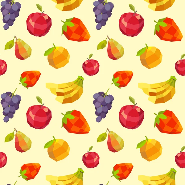 Modèle de fruits polygone vintage — Image vectorielle