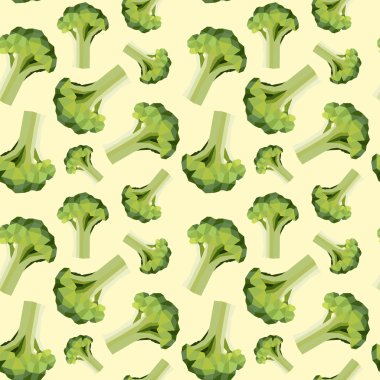 Vintage çokgen brokoli desen