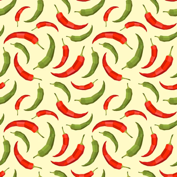 Vintage polygone motif de piment fort — Image vectorielle