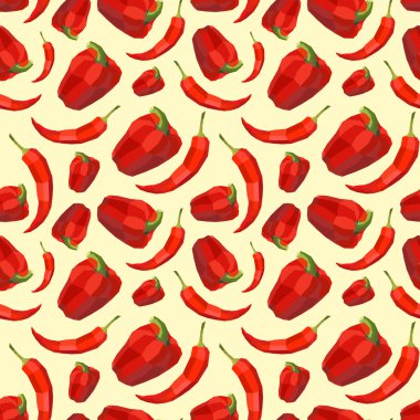 Vintage çokgen biber desen