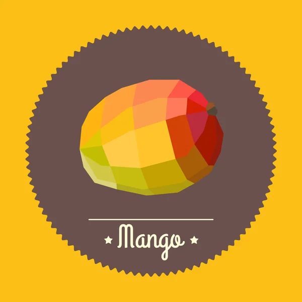 Erstaunliche vintage orange Mango Illustration — Stockvektor