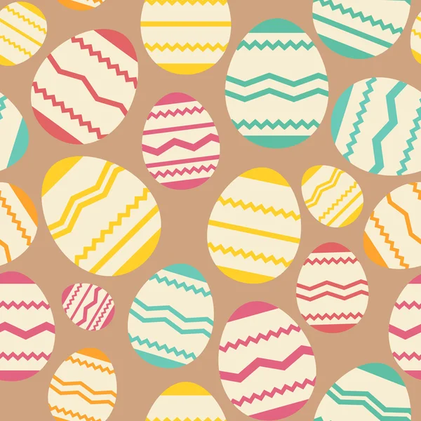 Seamless easter egg spring colorful pattern — Stock Vector
