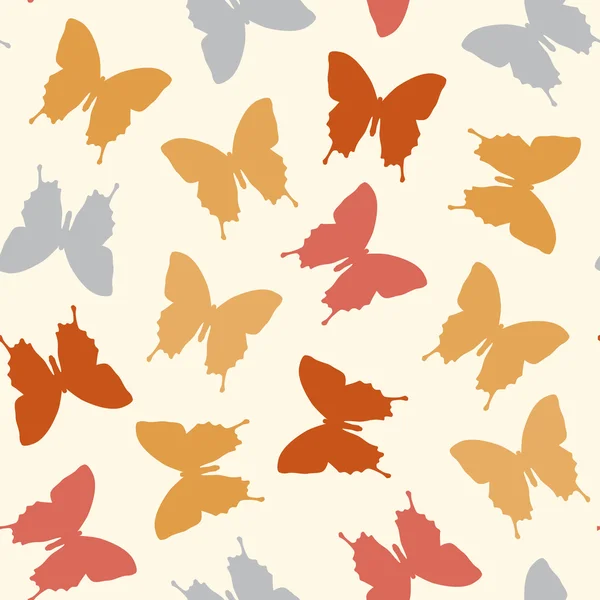 Increíble textura de mariposa vintage sin costuras — Vector de stock