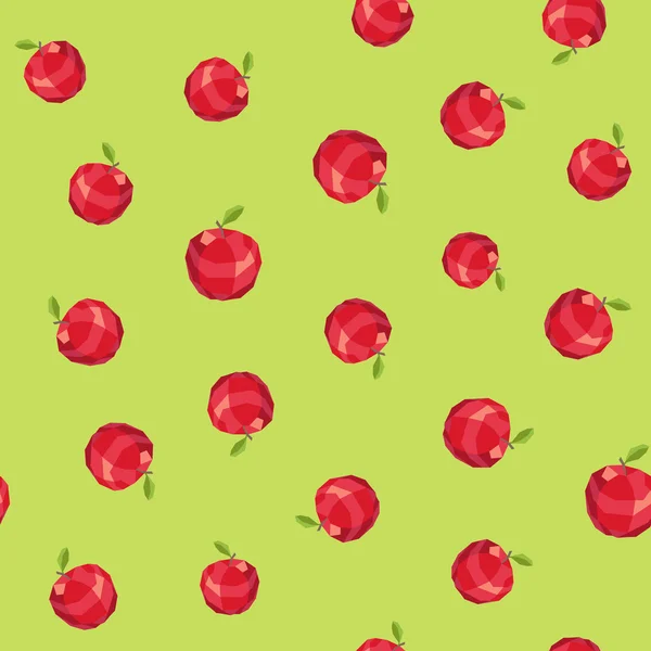 Χωρίς συγκόλληση πολύγωνου εκλεκτής ποιότητας apple μοτίβο — Διανυσματικό Αρχείο