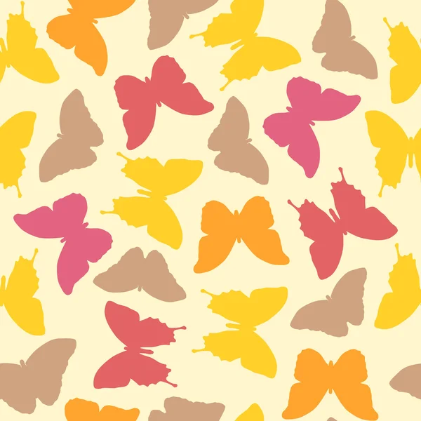 Seamless vintage butterfly polygon pattern — Stock Vector