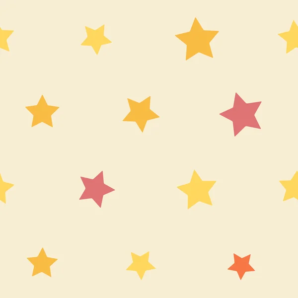 Seamless vintage geometric colorful stars pattern — Stock Vector