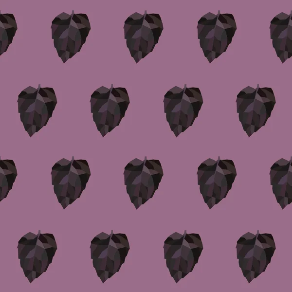 Padrão de manjericão violeta de polígono vintage sem costura — Vetor de Stock