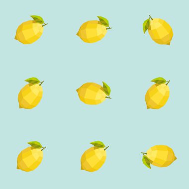 Vintage çokgen limon Dikişsiz desen