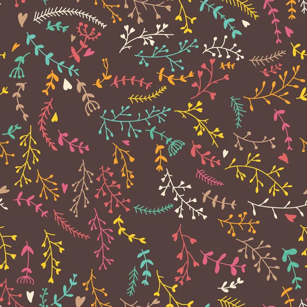 Amazing cute seamless vintage colorful floral pattern — Stock Vector
