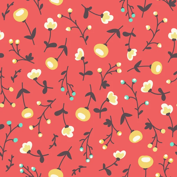 İnanılmaz şirin sorunsuz vintage renkli çiçek desenli