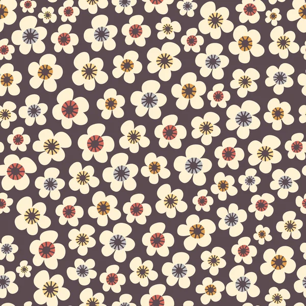 Incroyable mignon motif floral coloré vintage sans couture — Image vectorielle