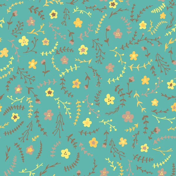 驚くほどかわいいシームレスなヴィンテージ カラフルな花柄パターン — ストックベクタ