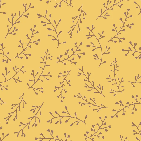 驚くほどかわいいのシームレスなヴィンテージの黄色花パターン — ストックベクタ