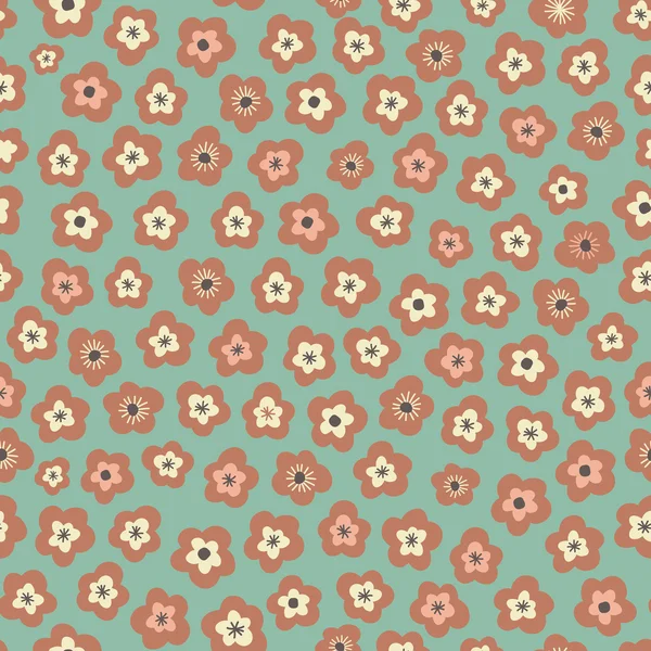 Incroyable mignon motif floral coloré vintage sans couture — Image vectorielle