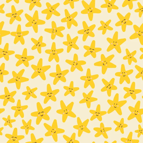 Удивительный милый бесшовный винтажный красочный звездный узор — стоковый вектор