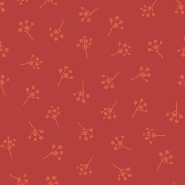 惊人的可爱无缝复古红色花纹的圣诞节 图库矢量图片