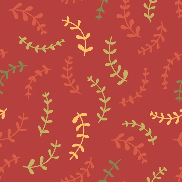 Рождество удивительный милый бесшовный винтажный красный цветочный узор — стоковый вектор