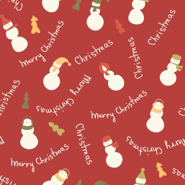 Sorunsuz sevimli kardan adam kırmızı desen amazing Noel