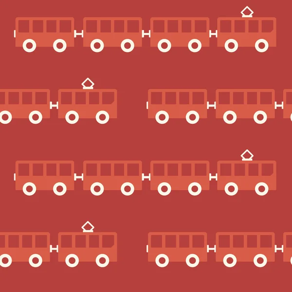 Vánoční úžasné bezproblémovou roztomilý vlaku červená vzor — Stockový vektor