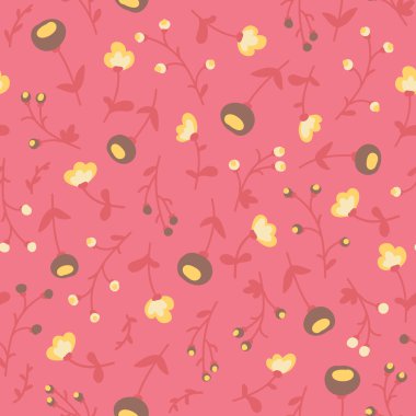 İnanılmaz şirin sorunsuz vintage renkli çiçek desenli