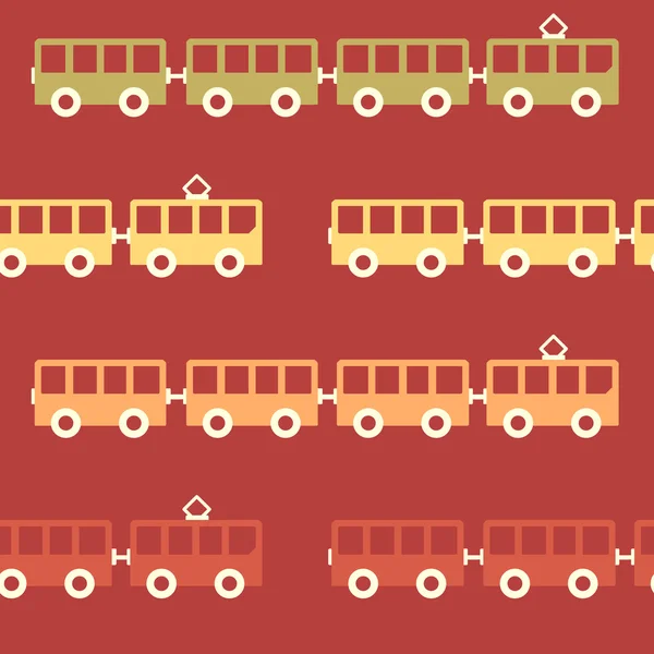 Amazing seamless vintage car red pattern — Stockvector