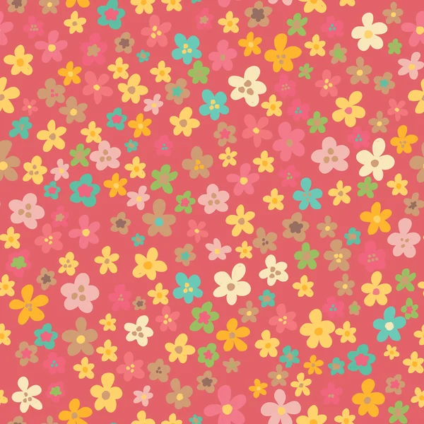 Incroyable mignon motif floral coloré vintage sans couture — Image vectorielle