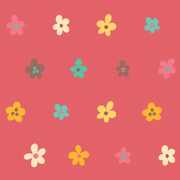 Incroyable mignon motif floral coloré vintage sans couture — Image vectorielle