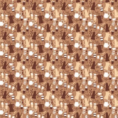 kahve seamless modeli.