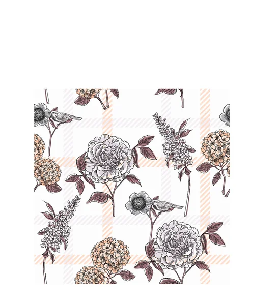 Motif floral sans couture. — Image vectorielle