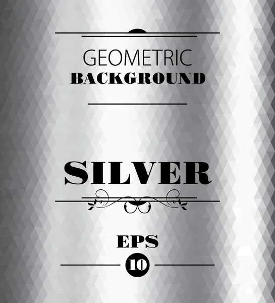 Silber geometrisches Muster. — Stockvektor