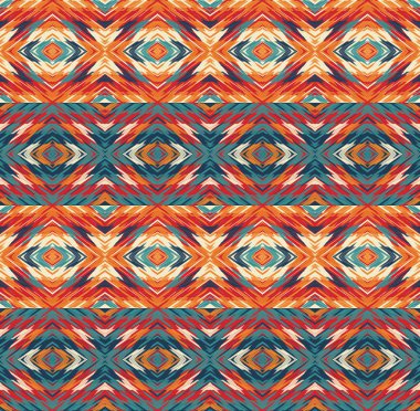 soyut etnik sorunsuz kumaş deseni