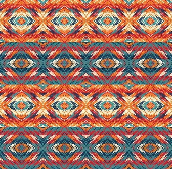 Abstract ethnic seamless fabric pattern — Stock Vector