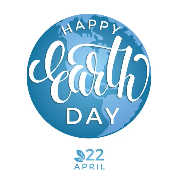 Earth Day day concept with planet Earth. — Stock Vector