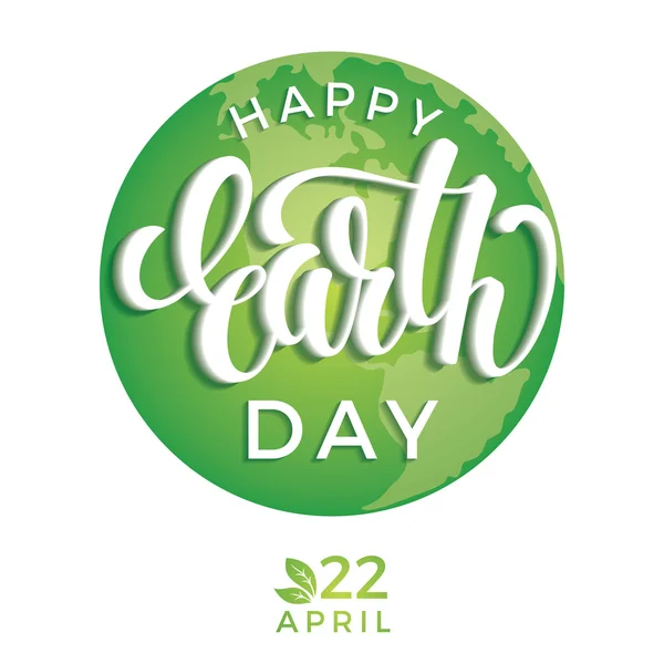 Earth Day day concept with planet Earth. — Stock Vector