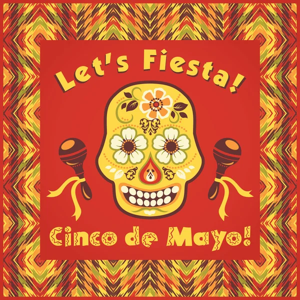 Cinco de mayo. Ilustrasi vektor - Stok Vektor