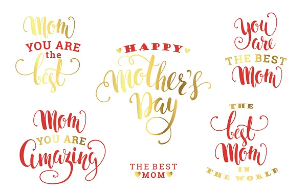 La fête des mères. Conception de lettrage . — Image vectorielle