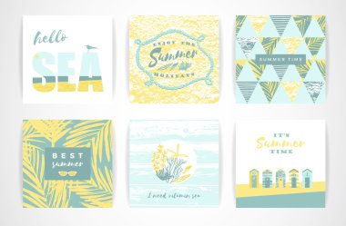 Yaz tatil kart dizisini.