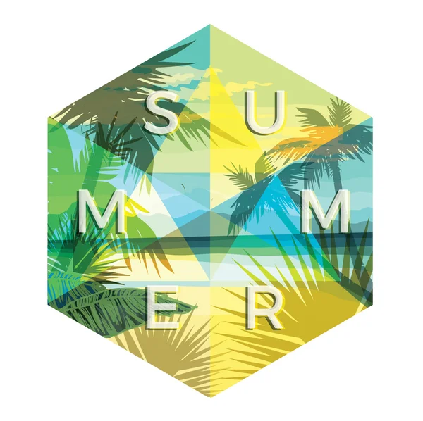 Tropischer Sommerprint mit Slogan für T-Shirt — Stockvektor