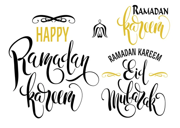 Ramadan Kareem. Uppsättning av Ramadan logotyper — Stock vektor