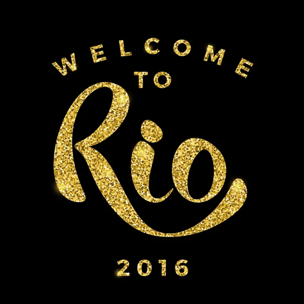 Willkommen in Rio. Kalligraphie — Stockvektor