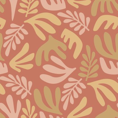 Soyut bitkilerle modern sanat kusursuz desen. Modern tasarım