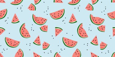 Karpuzlu vektör deseni. Moda el yapımı kumaşlar. Modern soyut tasarım